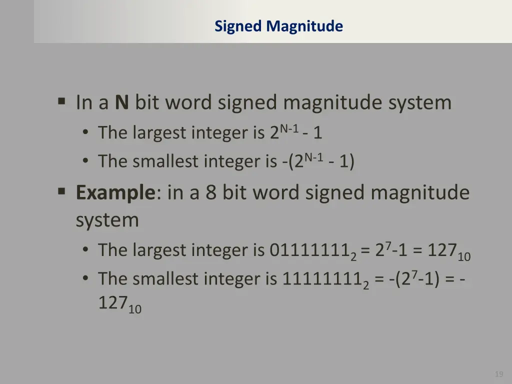 signed magnitude 2