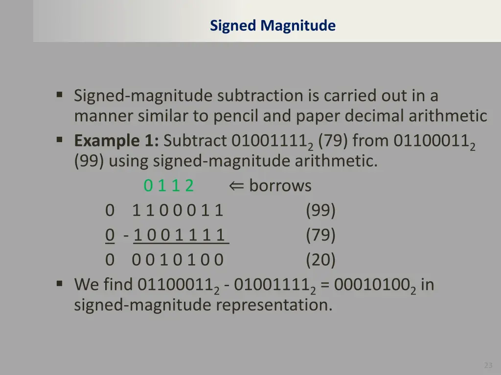 signed magnitude 6