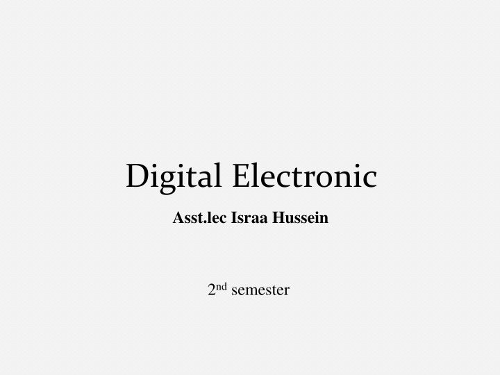 digital electronic
