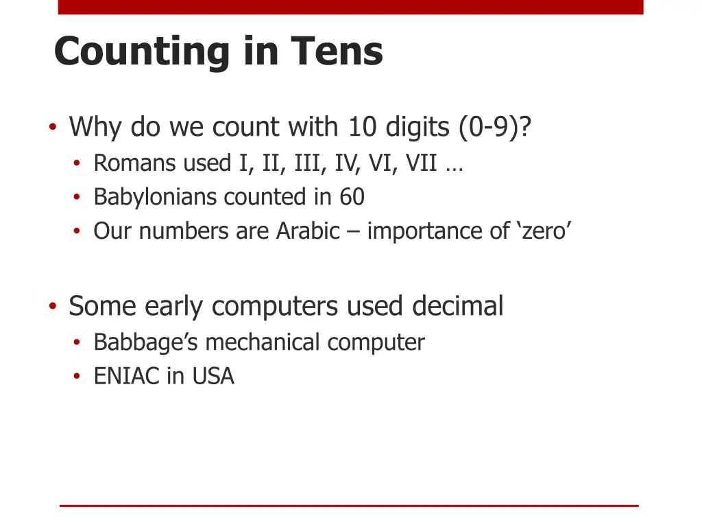 counting in tens