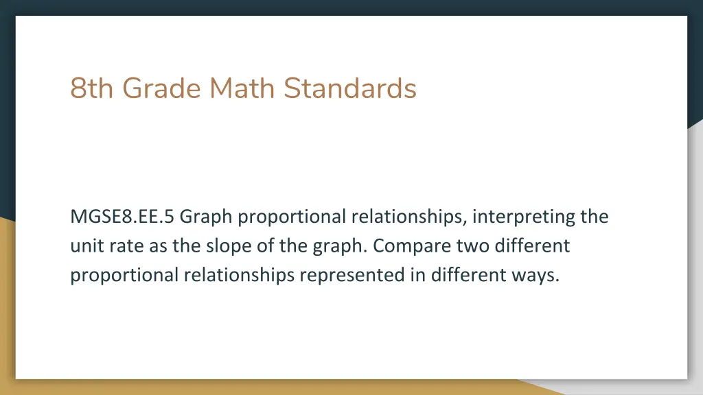 8th grade math standards
