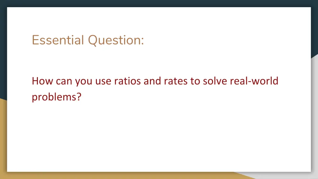essential question