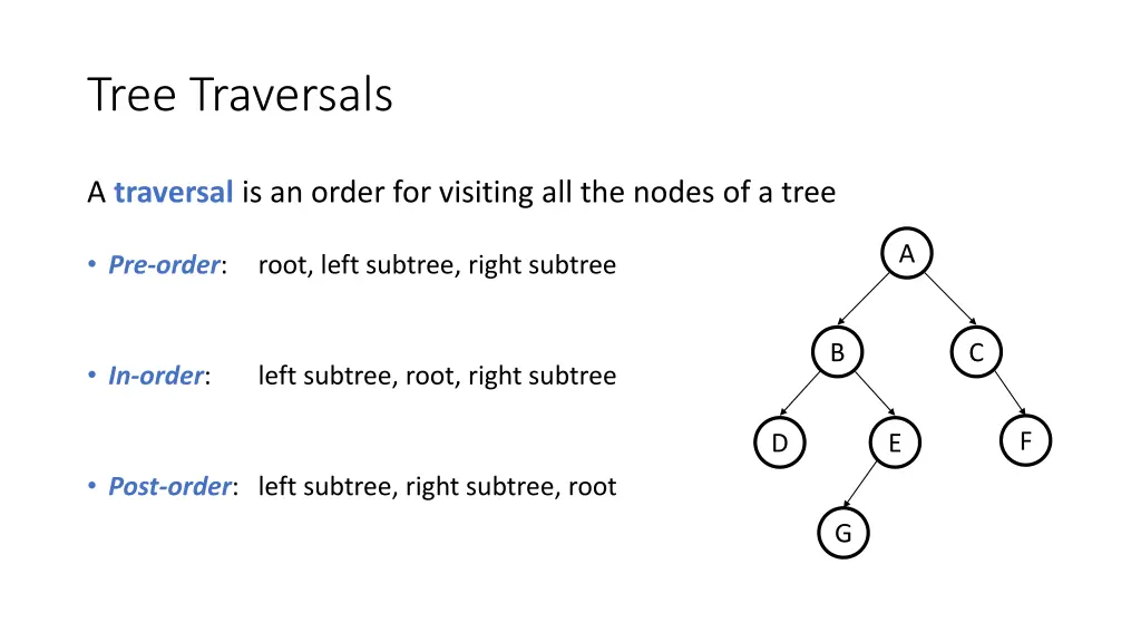 tree traversals