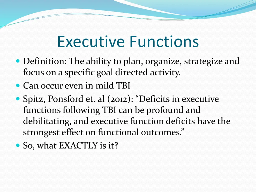 executive functions