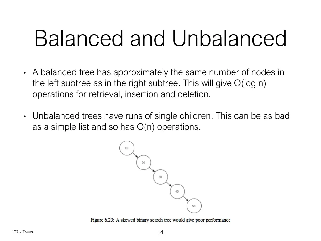 balanced and unbalanced