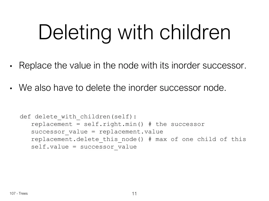 deleting with children