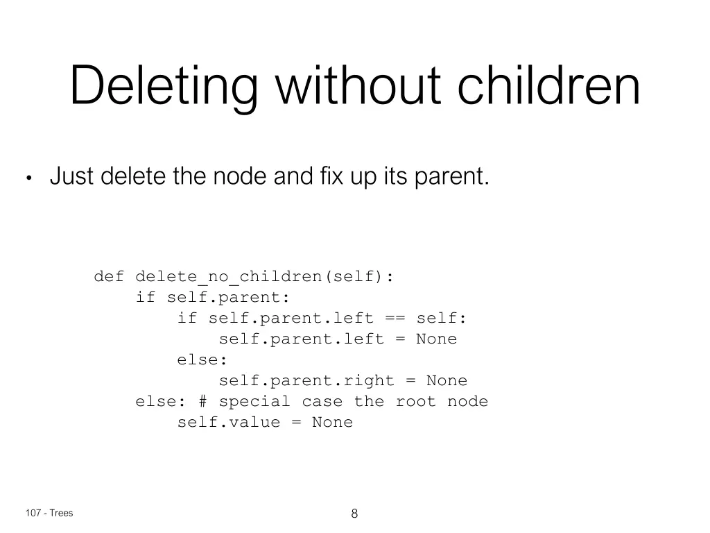 deleting without children