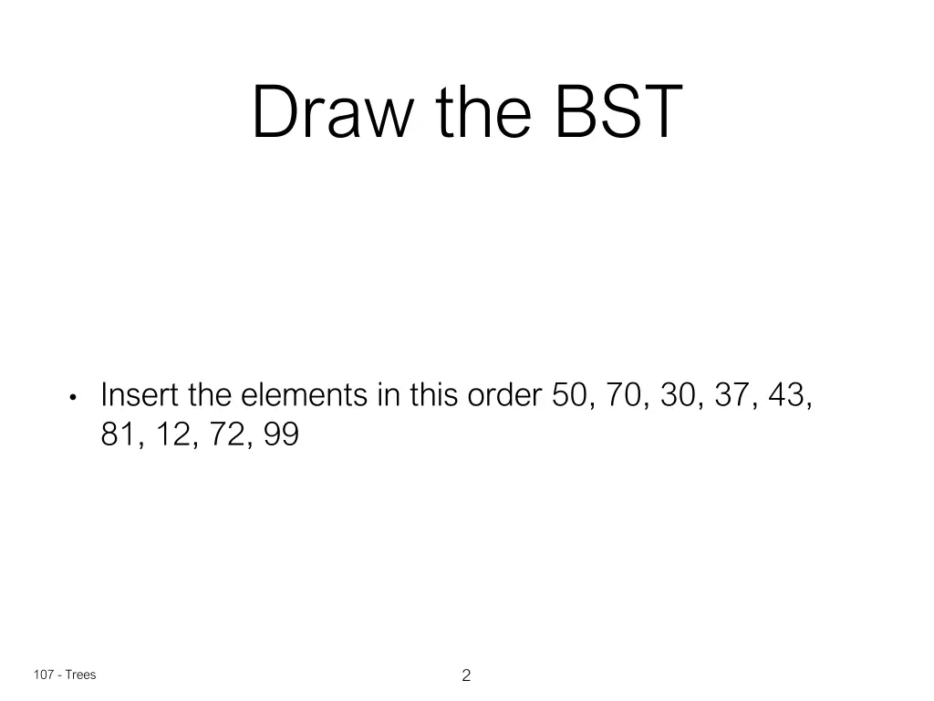 draw the bst