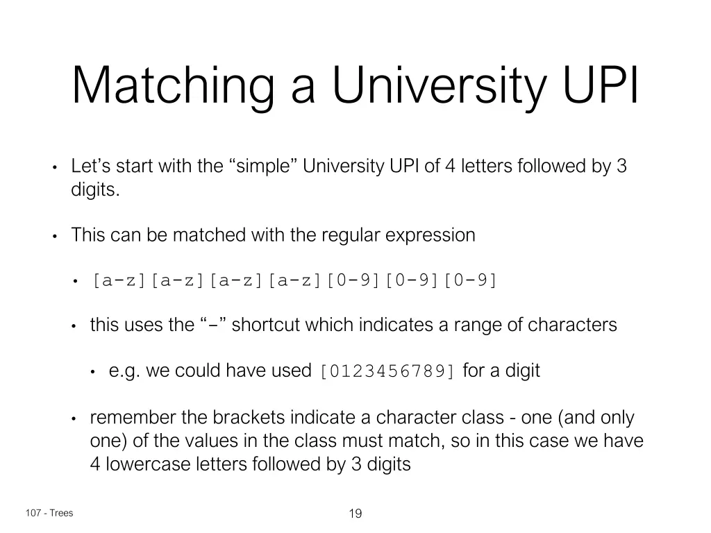 matching a university upi
