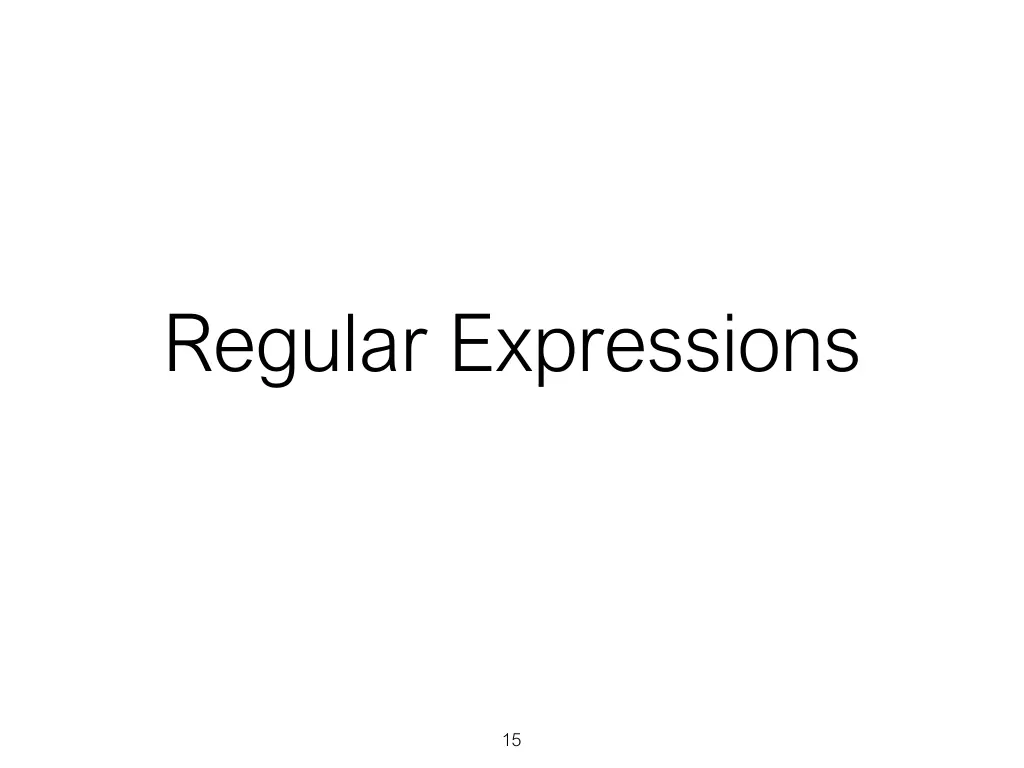 regular expressions