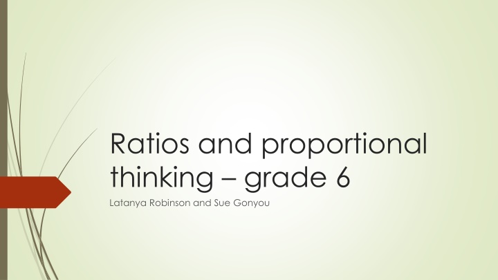 ratios and proportional thinking grade 6 latanya