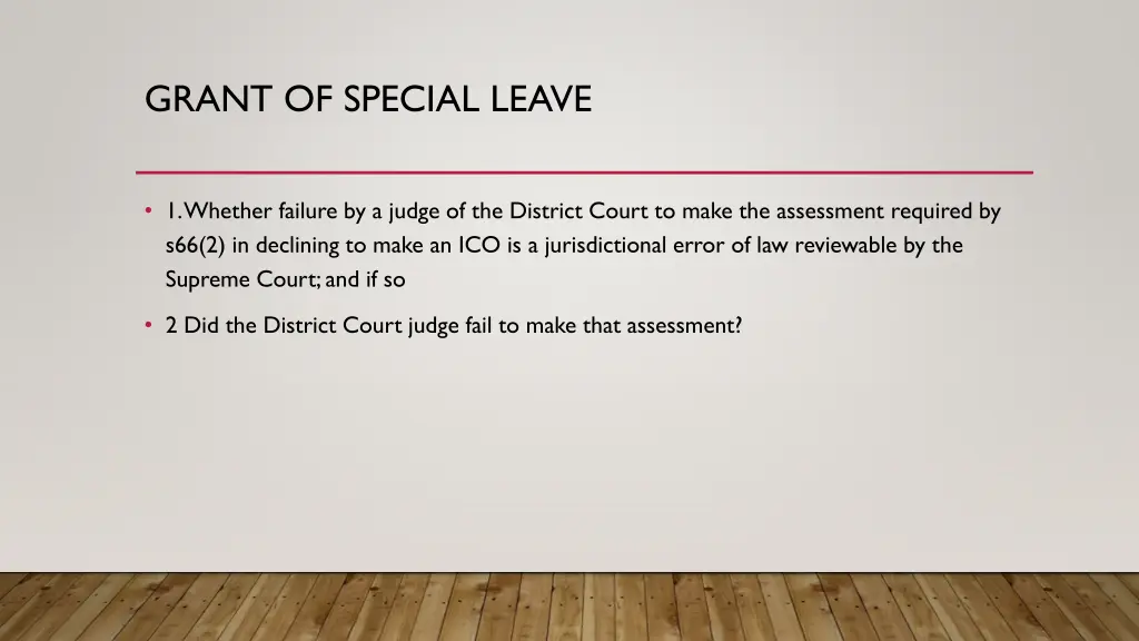 grant of special leave