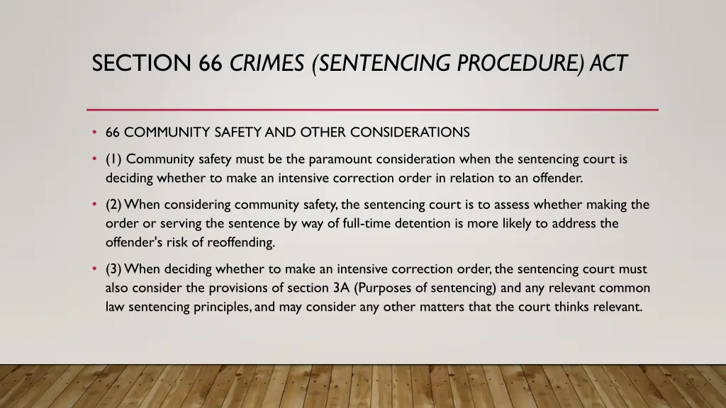 section 66 crimes sentencing procedure act