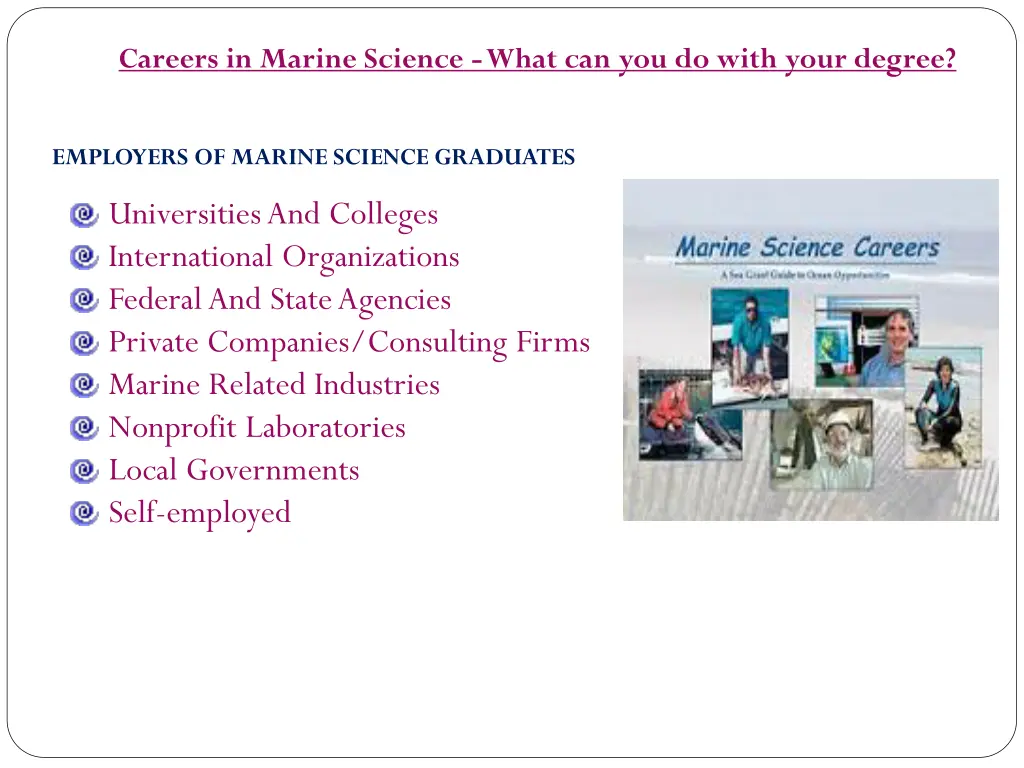 careers in marine science what can you do with