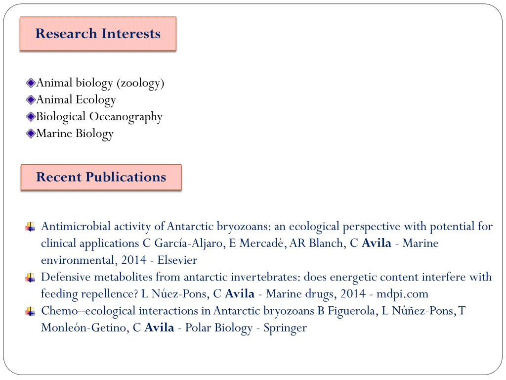 research interests