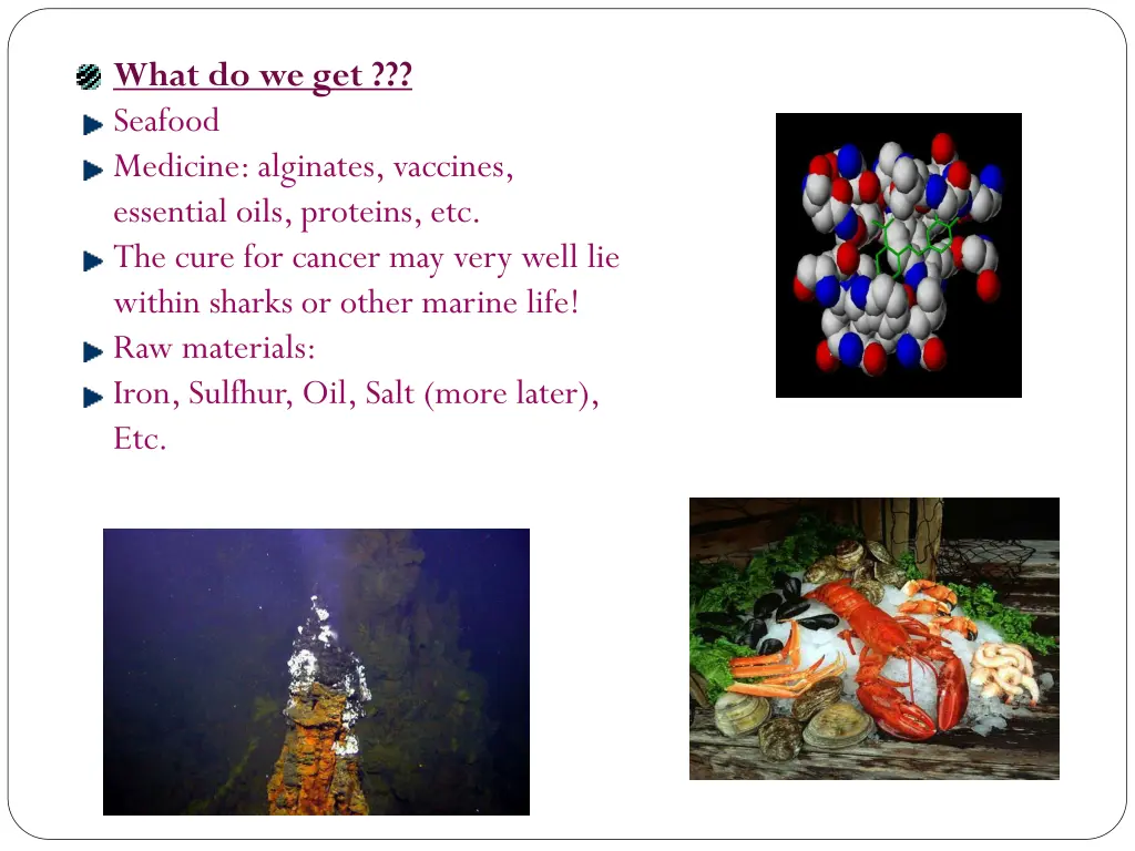 what do we get seafood medicine alginates