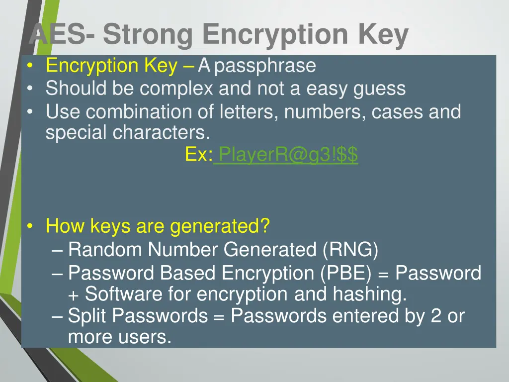 aes strong encryption key encryption