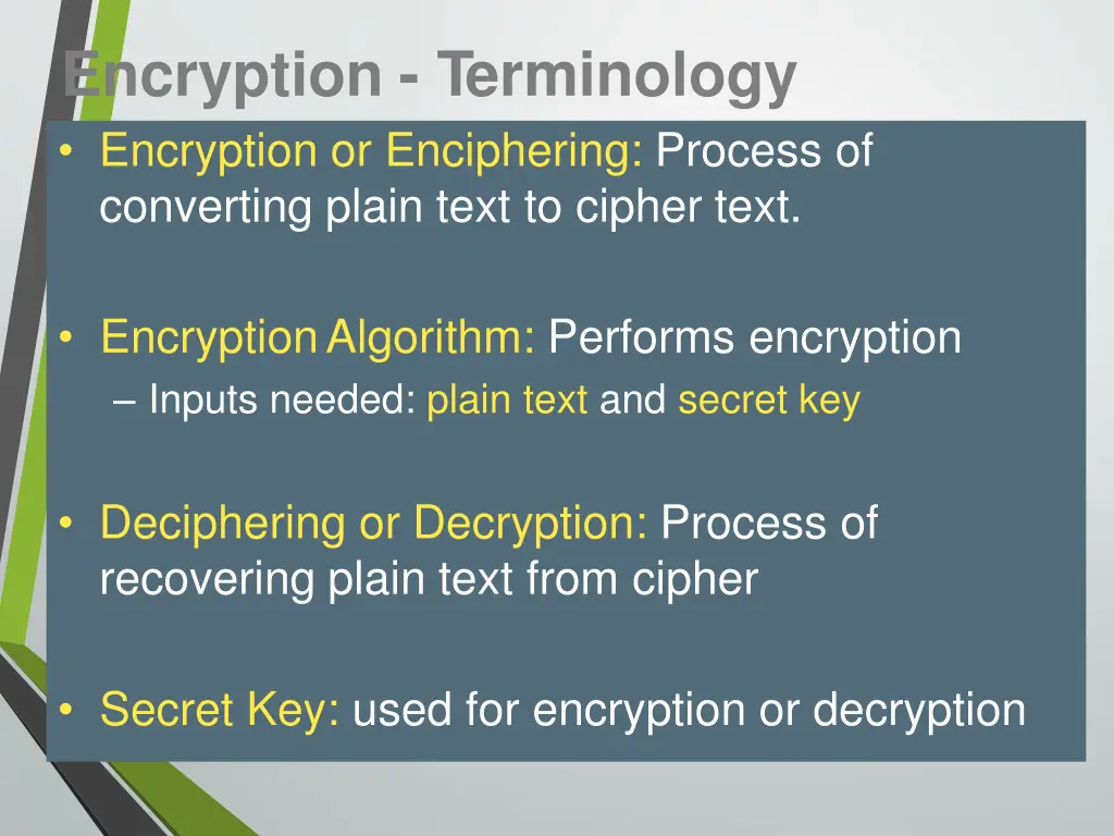 encryption terminology encryption or enciphering