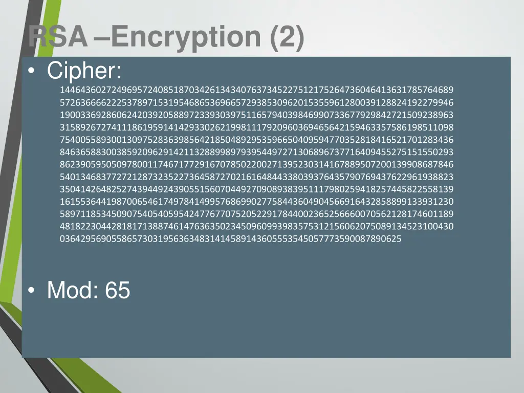 rsa encryption 2 cipher