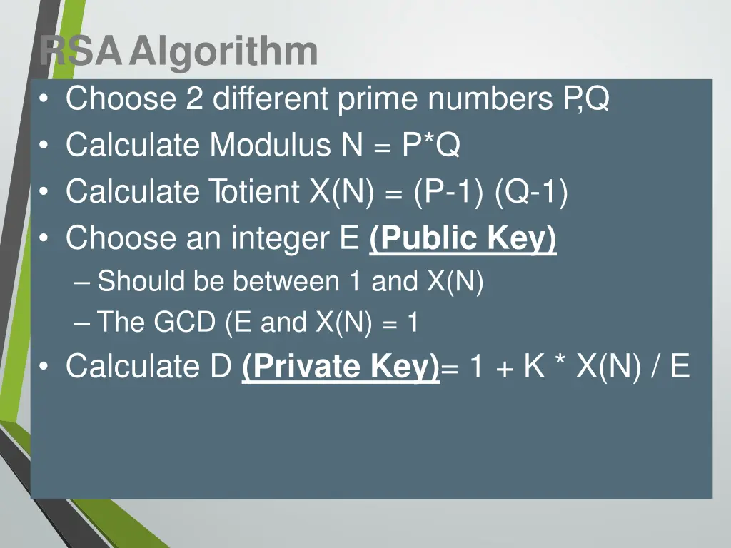 rsaalgorithm choose 2 different prime numbers