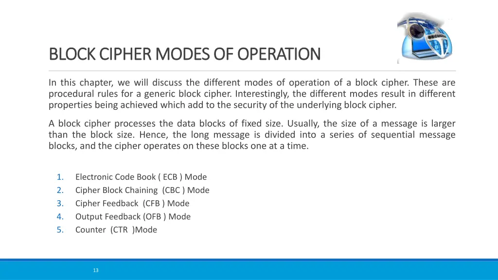 block cipher modes of operation block cipher