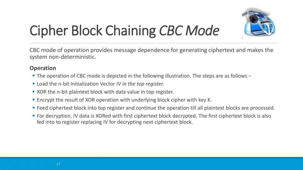 cipher block chaining cipher block chaining