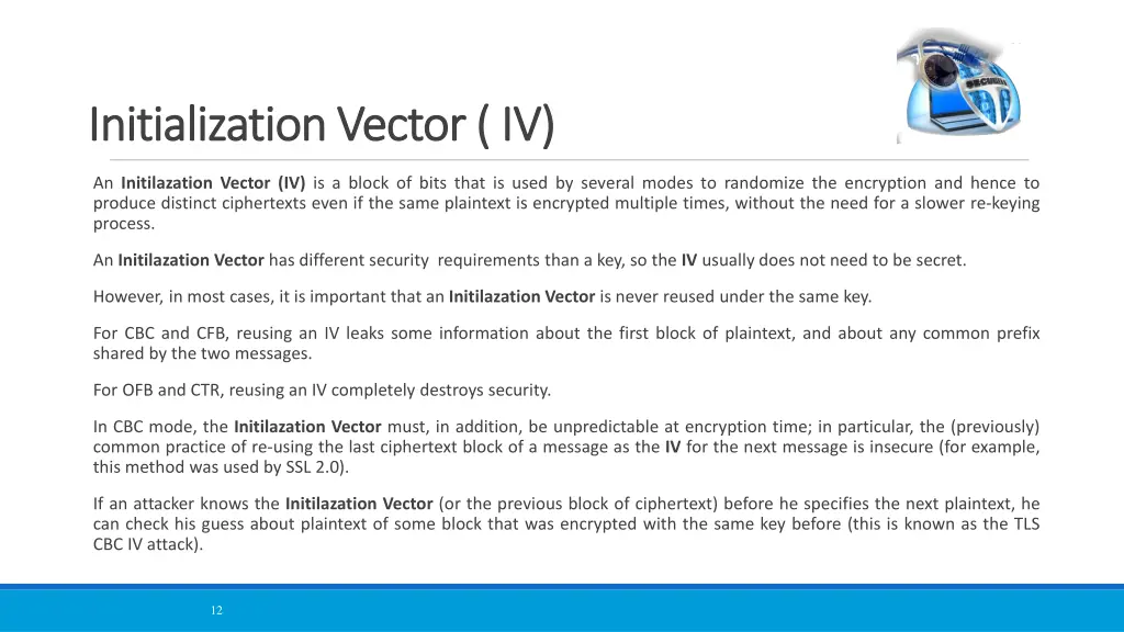 initialization vector iv initialization vector iv