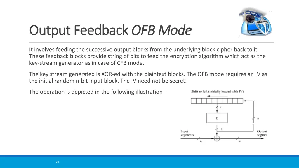 output feedback output feedback ofb mode