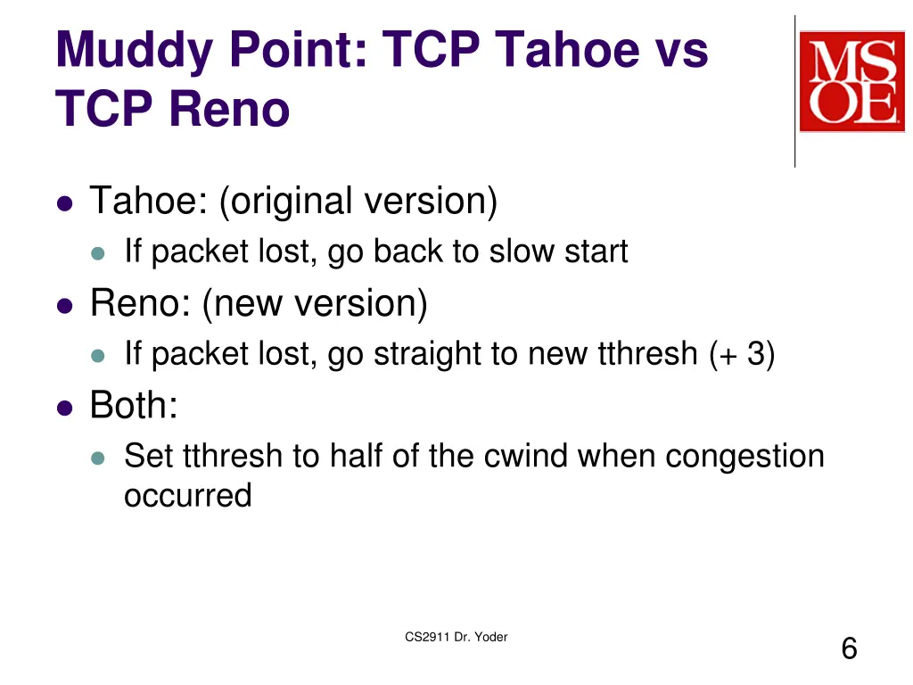 muddy point tcp tahoe vs tcp reno