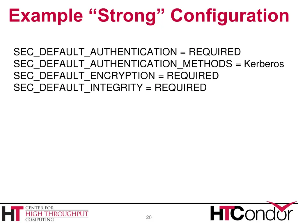 example strong configuration