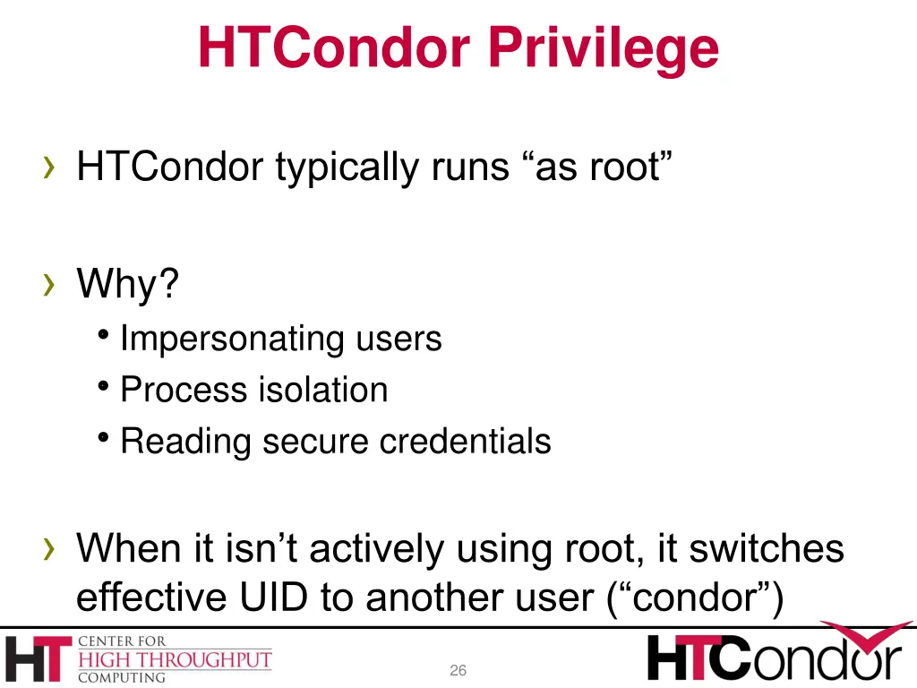 htcondor privilege