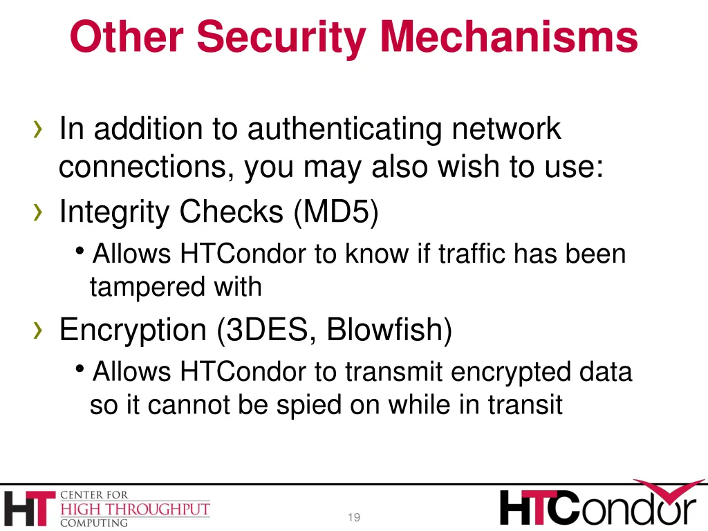 other security mechanisms
