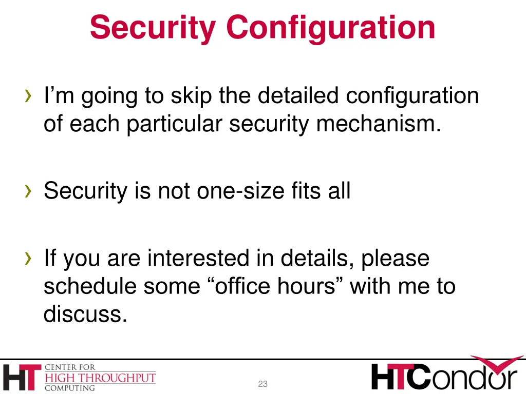 security configuration