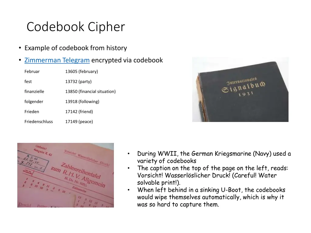 codebook cipher 1