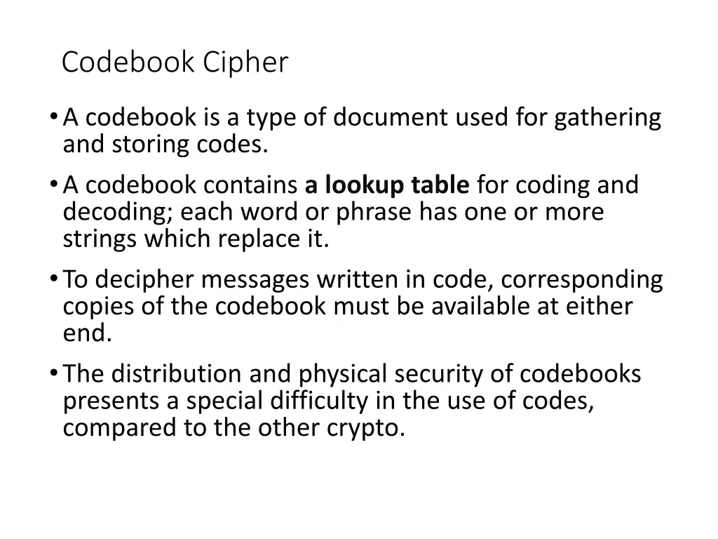codebook cipher