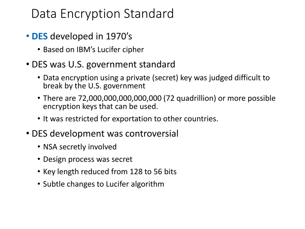 data encryption standard 1