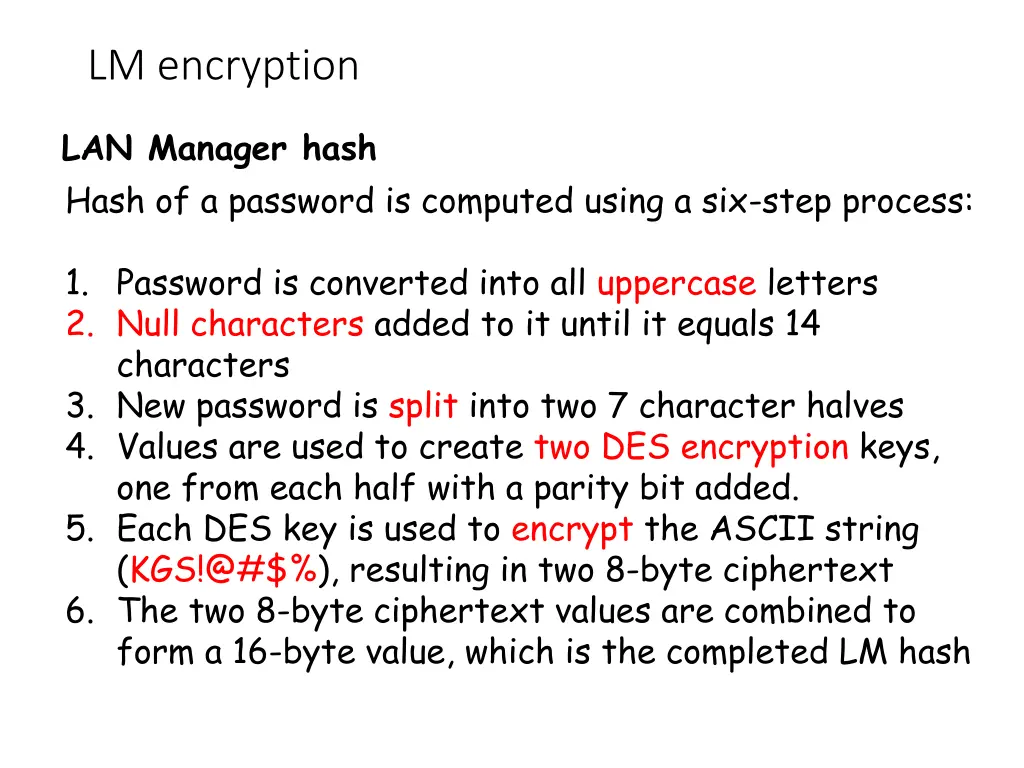 lm encryption