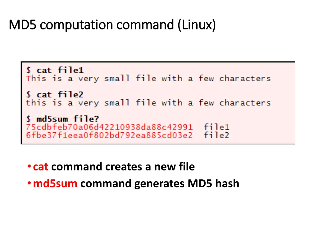 md5 computation command linux md5 computation