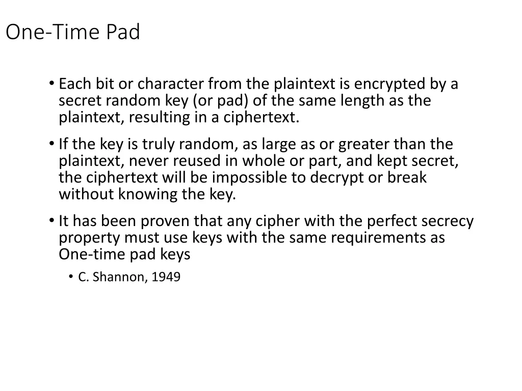 one time pad