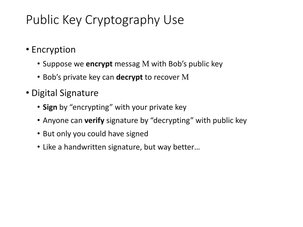 public key cryptography use