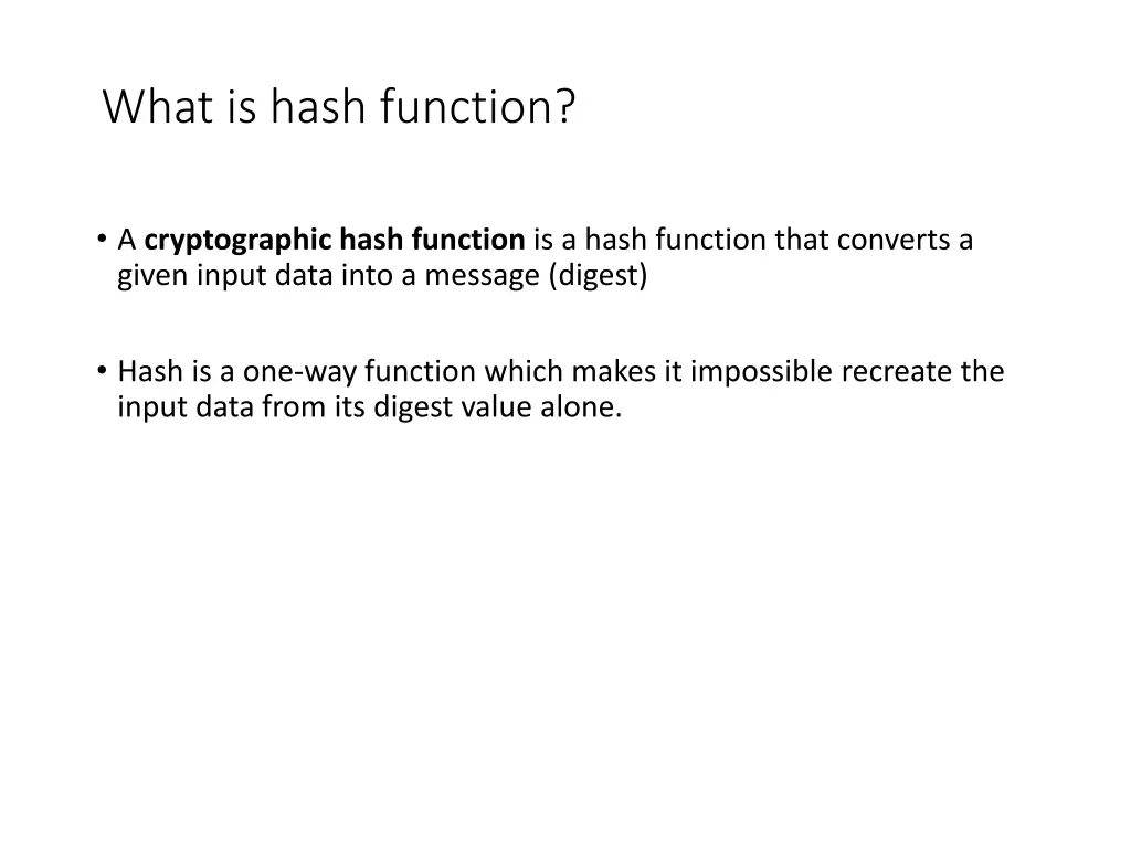 what is hash function