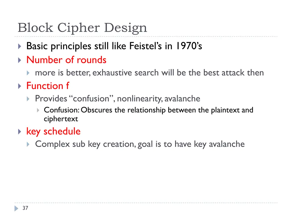 block cipher design