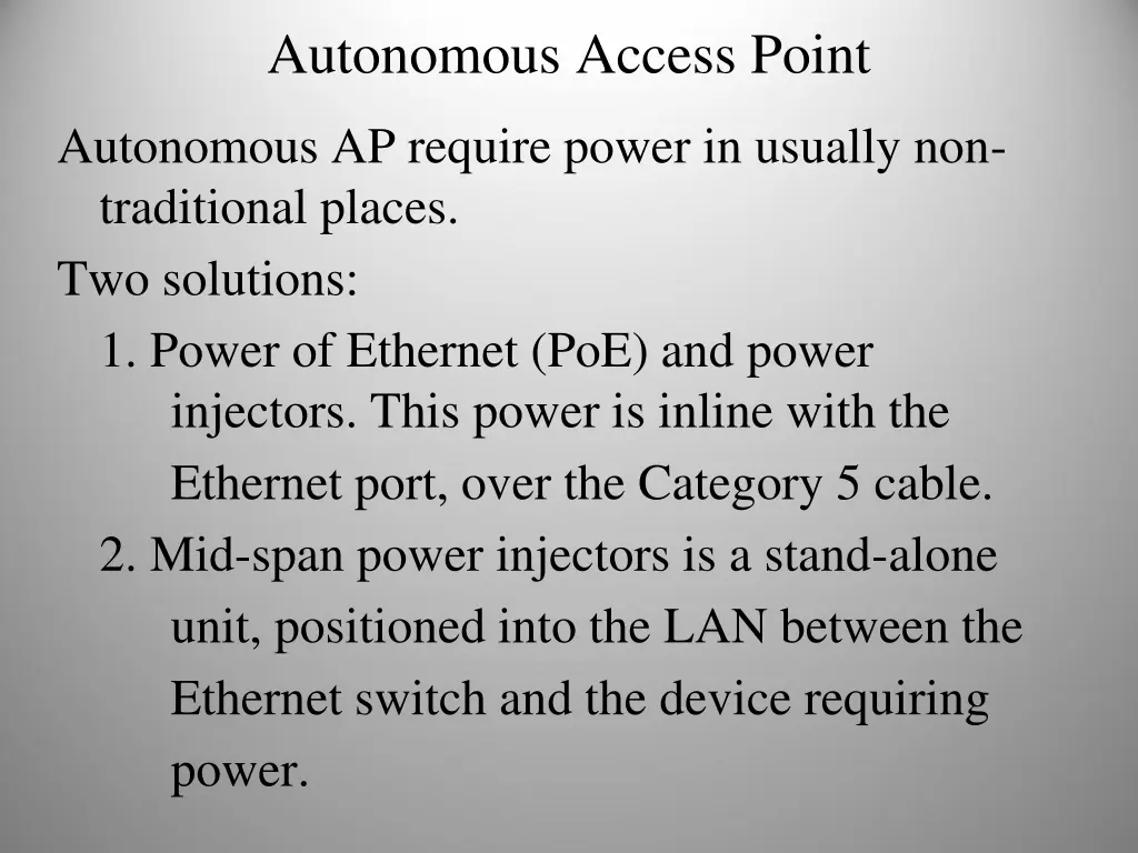 autonomous access point 1