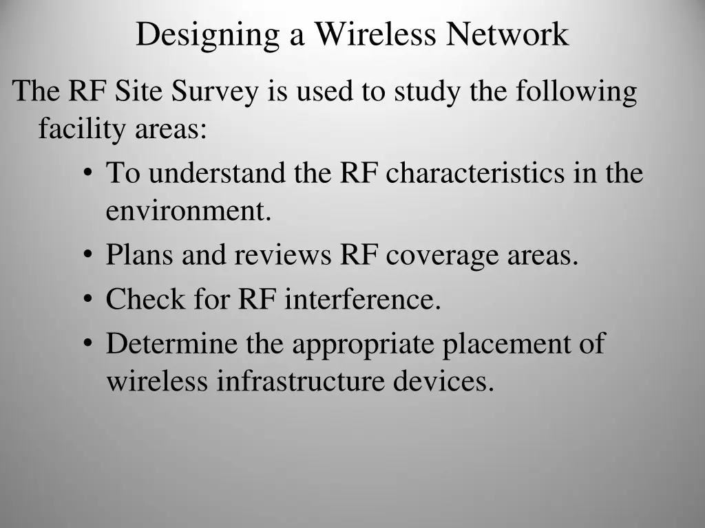 designing a wireless network 1