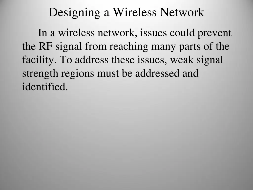 designing a wireless network 2