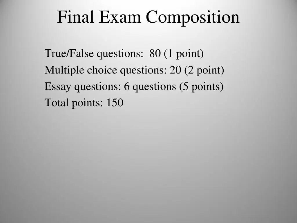 final exam composition