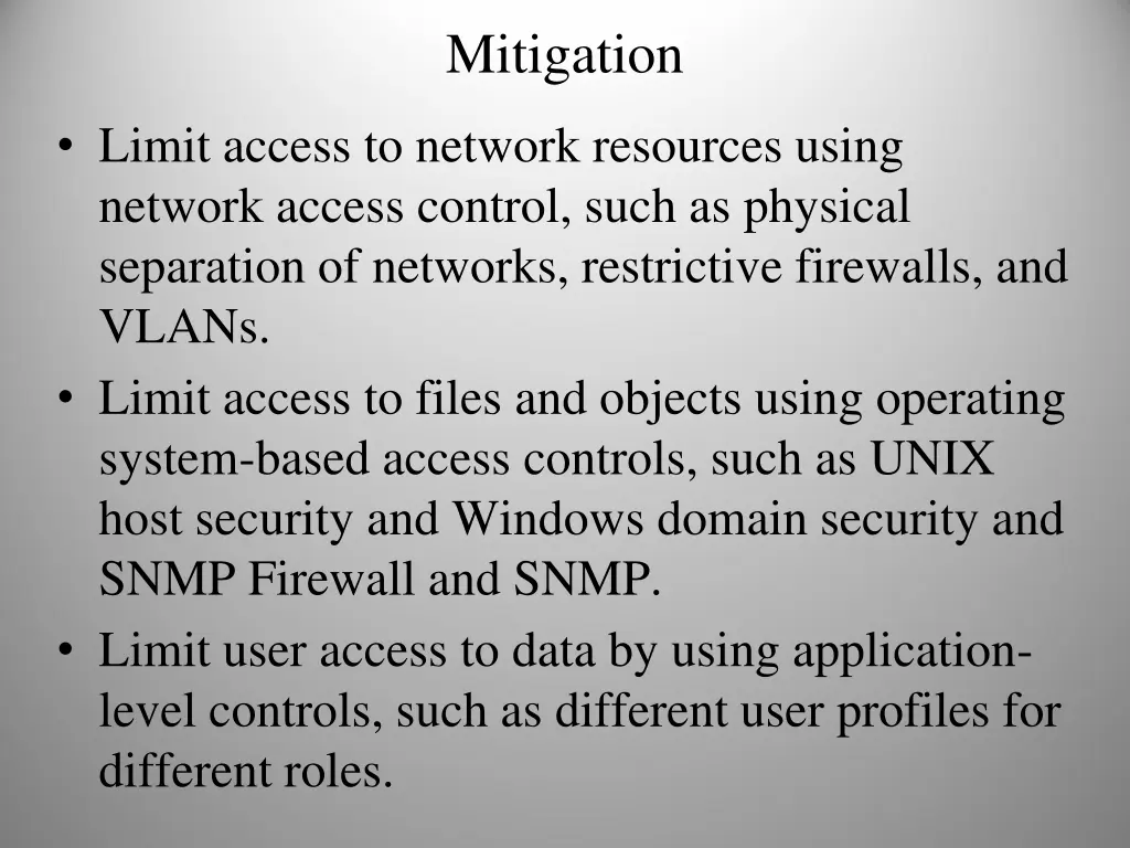 mitigation