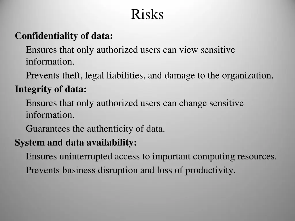 risks