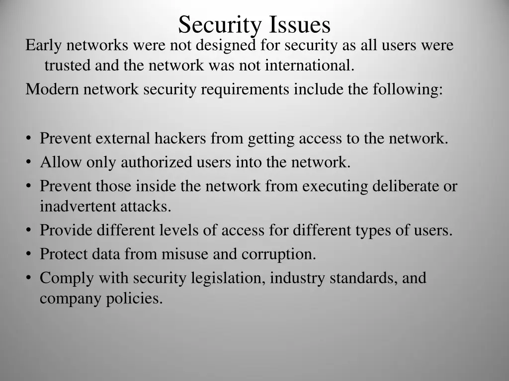 security issues
