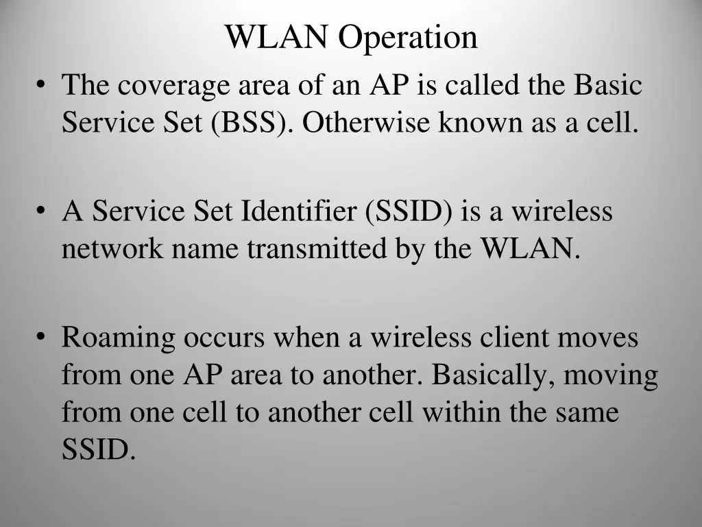 wlan operation